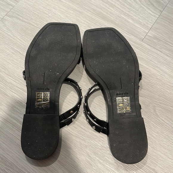 Dolce Vita Black Studded Sandals - Picture 3 of 5